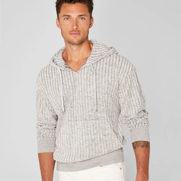 Texture Terry Hoodie - Brand New - NEVER WORN - Grey Melange - Picture 4 of 7